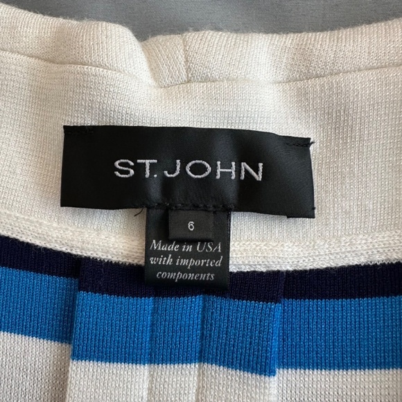 St. John Open Cardigan Sweater Womens Size 6 Santana Knit Wool Blend USA Made - Picture 3 of 16
